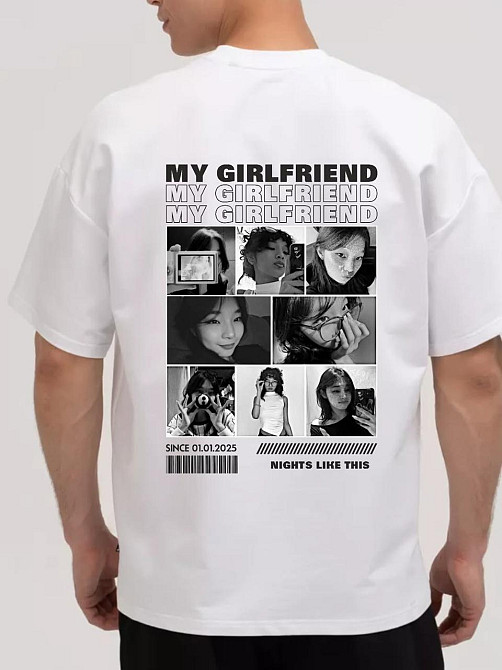 Футболка WIFEY, ONLY YOU, MY GIRLFRIEND с личными фото и текстом | Персонализированный дизайн Черновцы - изображение 5