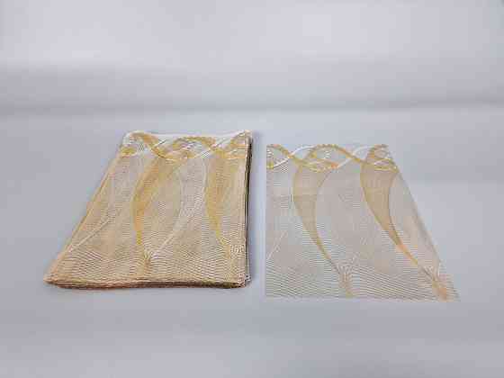 Пакет із малюнком для пакування подарунків (20*30) No382 (8) "Золота ажурна сітка" (100 шт.) Харків