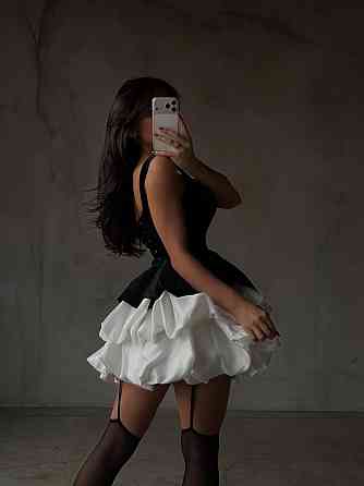 Жіночий святковий елегантний комплект баска-корсет + спідниця Чорний, 44/46 Одеса