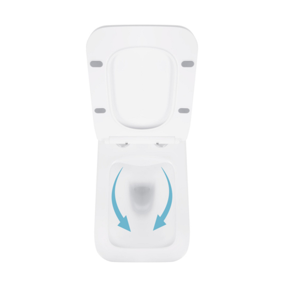 Унітаз підвісний Qtap Crow безобідковий із сидінням Soft-close QT05335170W Київ - фото 6