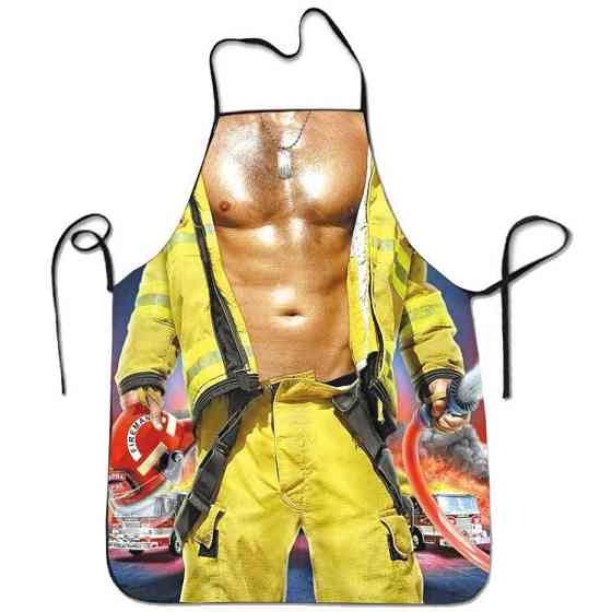 Фартук с приколом для мужчин Пожарный 73 на 57 см разноцветный Киев