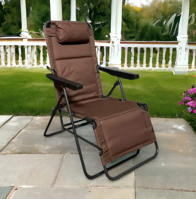 Шезлонг для відпочинку розкладний на 6 положень до 120 кг/ Крісло складане Кривий Ріг - фото 1