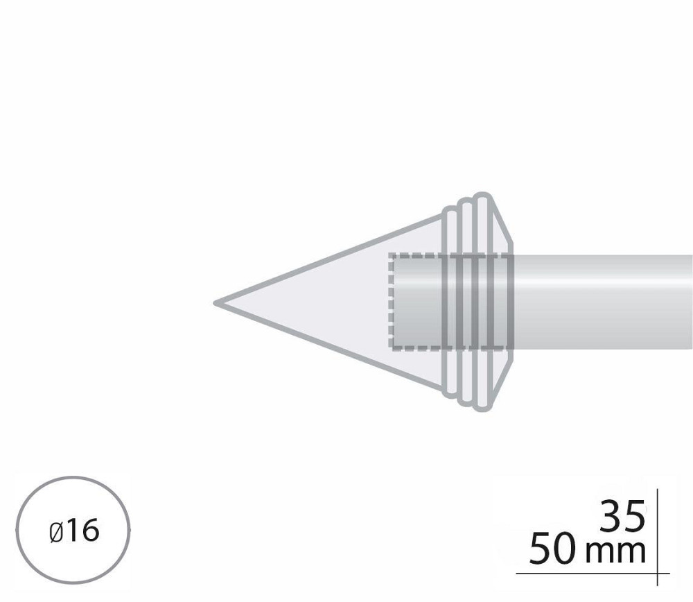 Закінчення для карнизу Orvit КОНУС 16 мм АНТИК Львів - фото 2