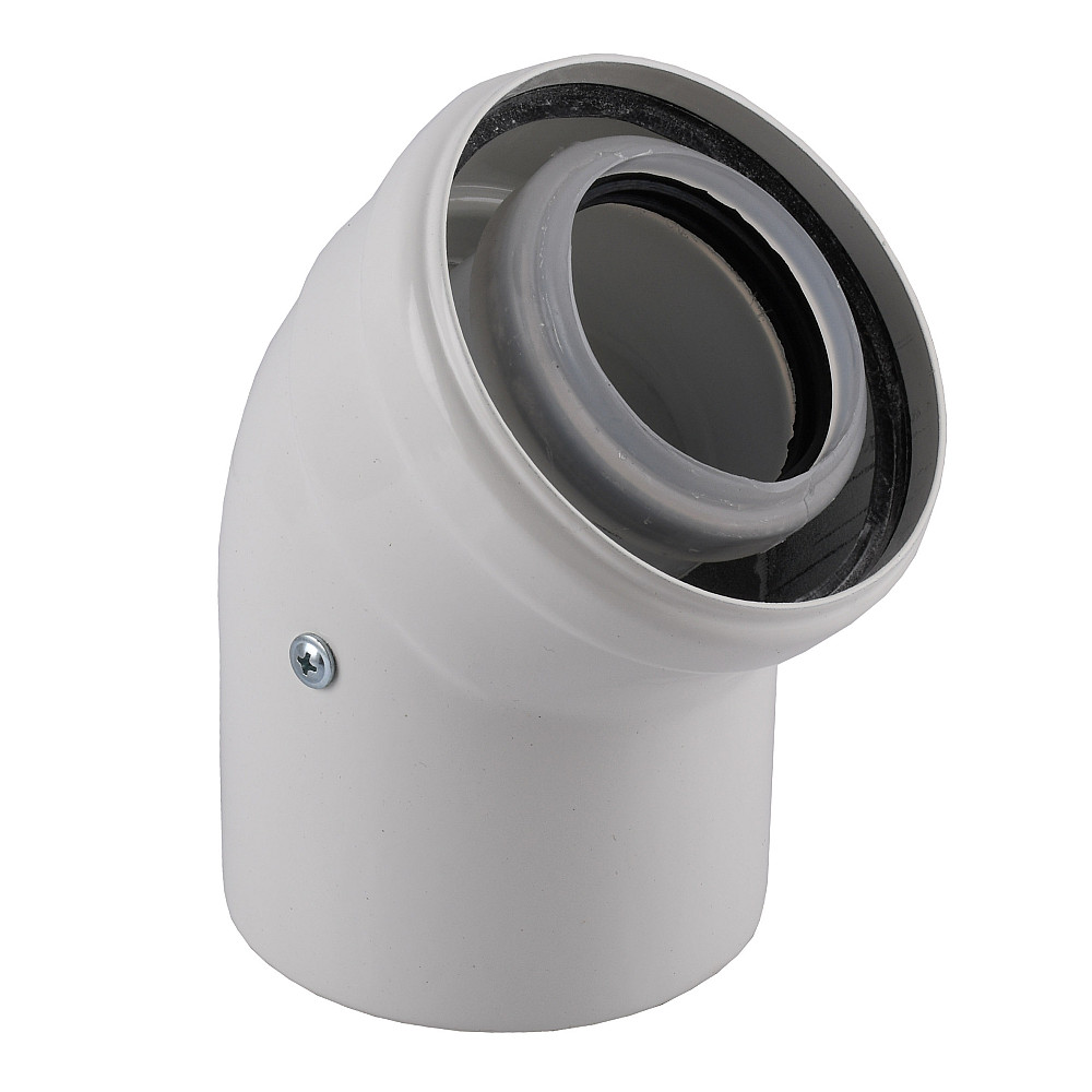 Коліно 45 градусів, d=60/100 mm CE.00.30 C Конденсаційне Тернопіль - фото 2
