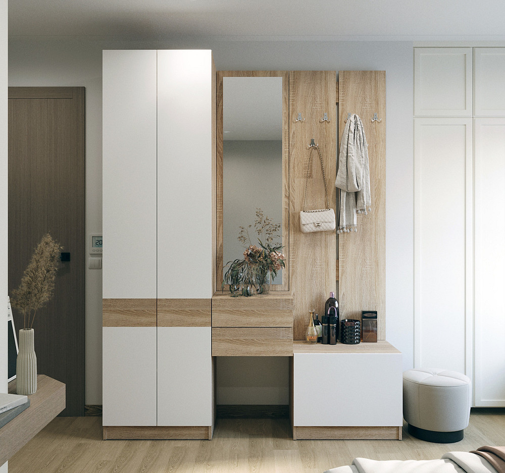 Підвісна тумба з дзеркалом Doros Сола 45х40х168,6 DRS-011743 (44900345) Дніпро - фото 1