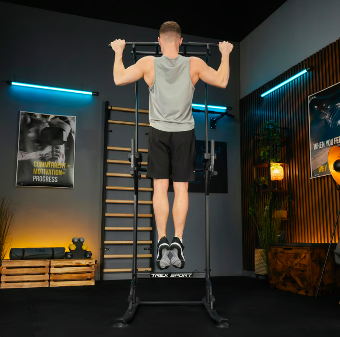 Силовая станция тренажер с эспандерами Trex Sport TX-150PR напольный турник и брусья для дома и спортзала Киев - изображение 4