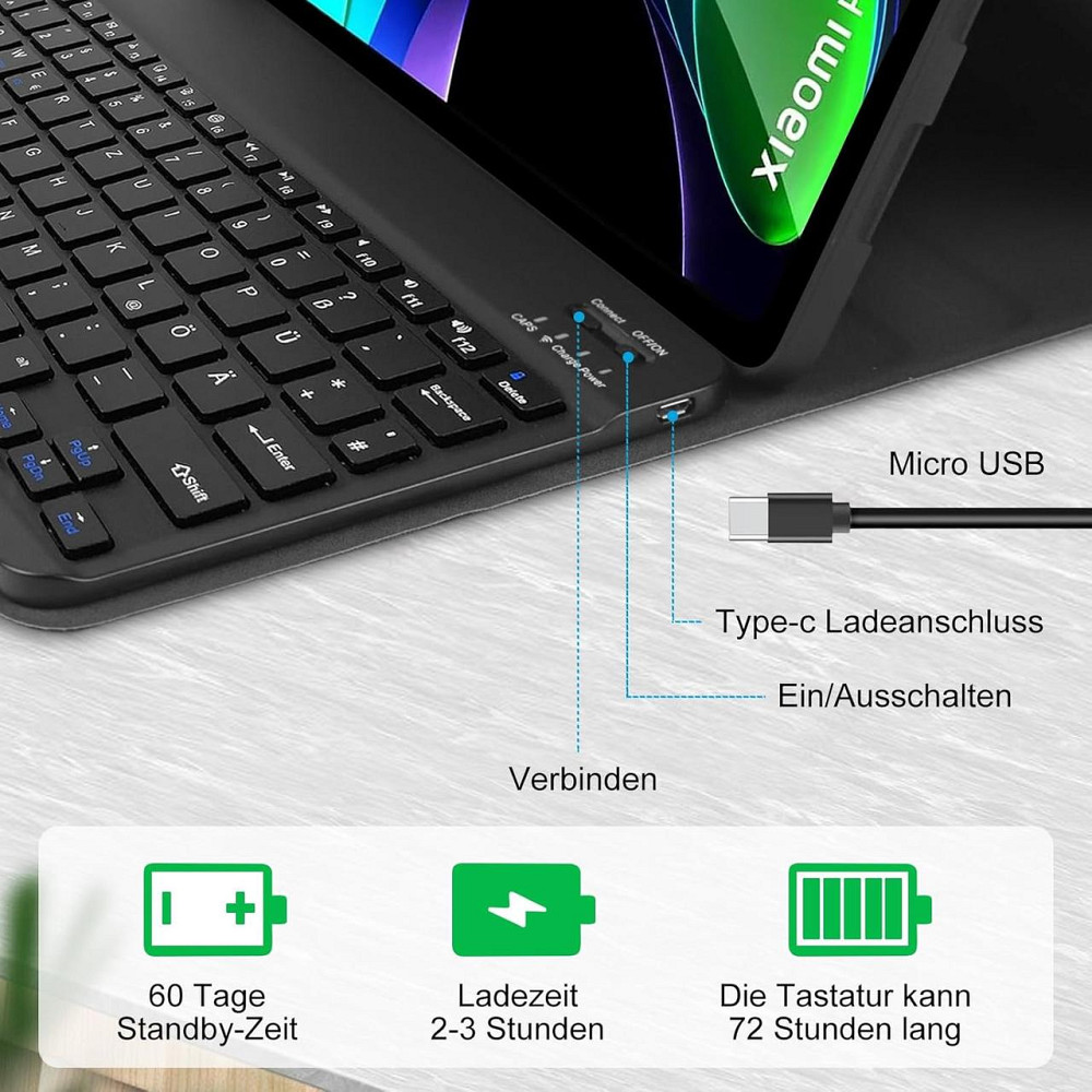 Чехол клавиатура с подсветкой для Xiaomi Pad 6 / Pad 6 Pro 2023 Днепр - изображение 7