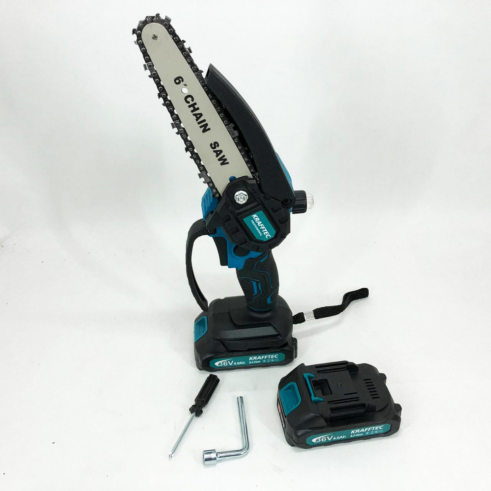 Портативна електрична пила для обрізки дерев Krafftec 15 см, Пила для обрізки гілок в саду HA-97 Івано-Франківськ - фото 10
