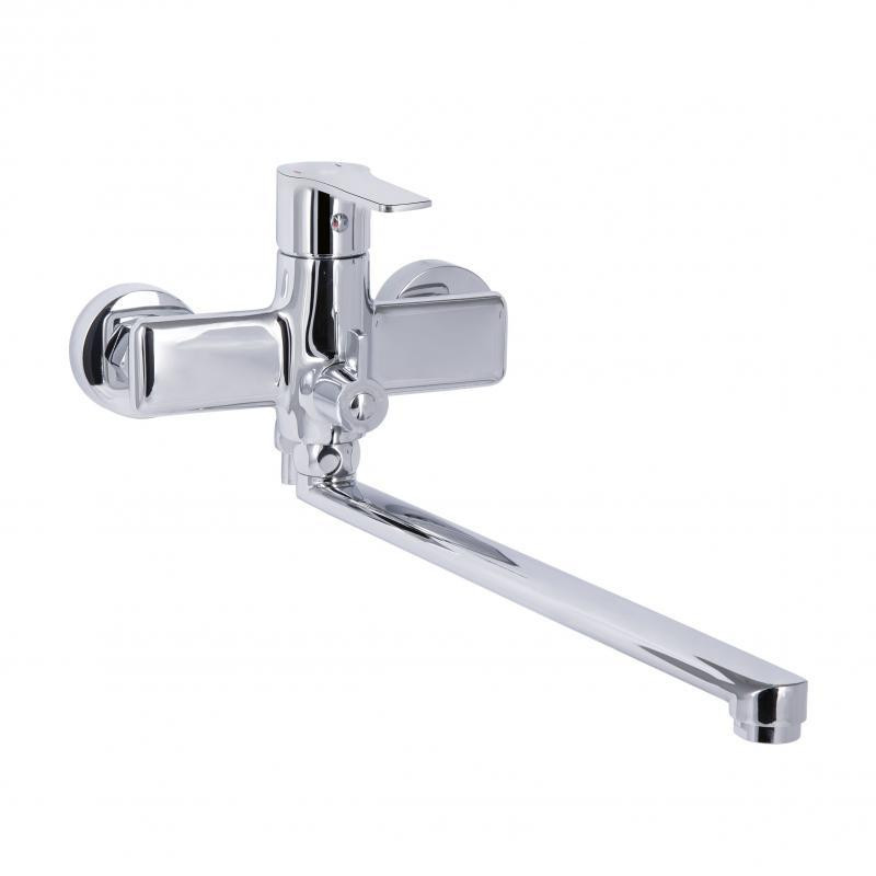 Смеситель для ванны с длинным поворотным изливом, c душевым гарнитуром Qtap Taurus QTTAU260CRM45663 Chrome Харьков - изображение 3