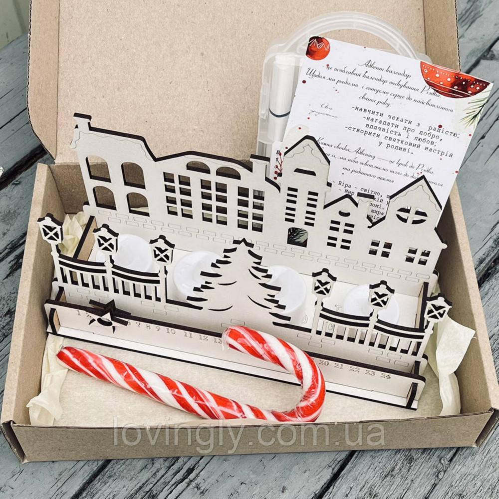 Адвент календарь с LED свечами и маркерами | Подарок ребенку на Рождество Ирпень - изображение 2