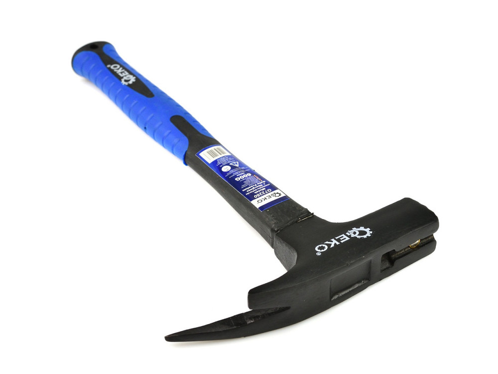 Молоток покрівельника "GeKo"-premium 600 г з ручкою зі скловолокна покритого TPR Київ - фото 3