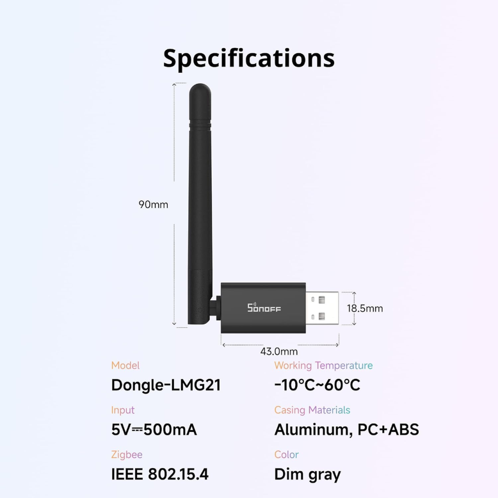 SONOFF Dongle Lite MG21 USB-адаптер Zigbee/Thread, координатор на EFR32MG21, для Zigbee2MQTT, Home Assistant, OpenHAB Київ - фото 5