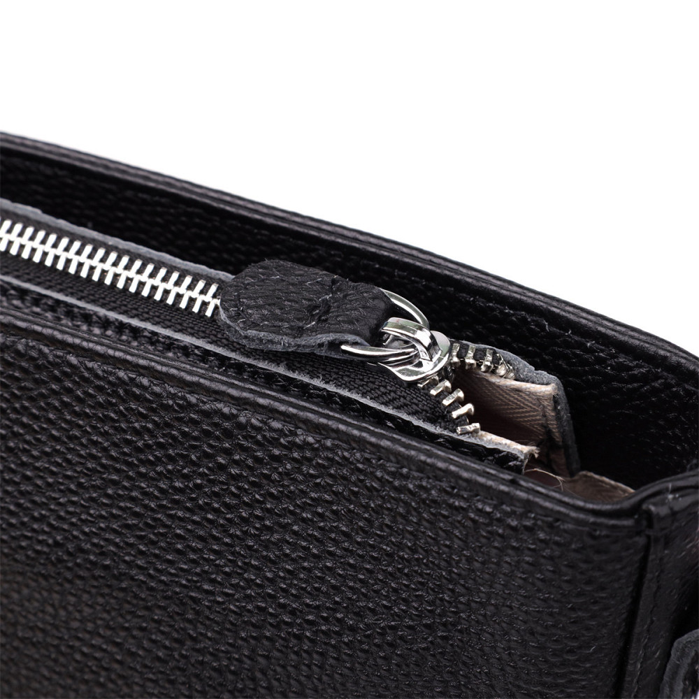 Зручна жіноча сумка на плече з якісної натуральної шкіри Vintage 22914 Чорний Київ - фото 5