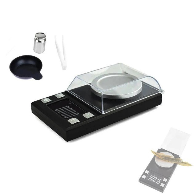 Ваги для вимірювання ваги коштовностей 100г, 0.001г точность Кишенькові на батарейках MA-48 Львів - фото 2