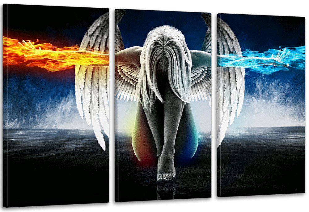Модульна картина у вітальню/ спальню Дівчина стихій   ART-005_3A 100х150 см Київ - фото 1