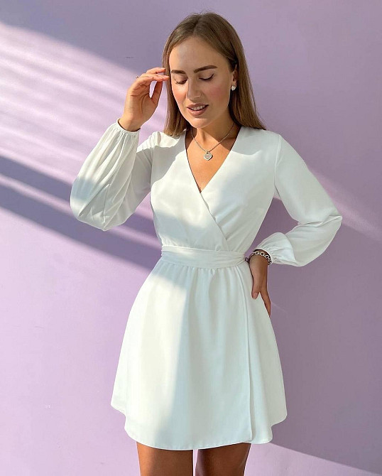 Женское стильное романтичное летнее платье софт Молочный Одесса - изображение 1