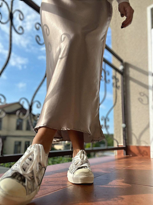 Спідниця жіноча 0222 шовкова довга максі бежева, бежевий, S Київ - фото 12