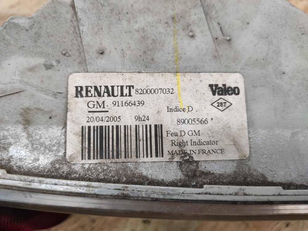 Поворотник правий Opel Vivaro 2001-2006 (8200007032) Ковель - фото 3