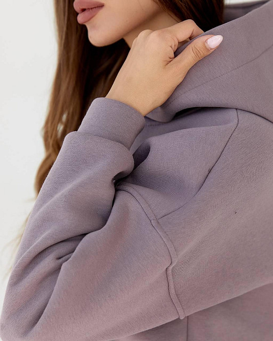 Жіночий спортивний теплий костюм оверсайз Мокко XS Харків - фото 6