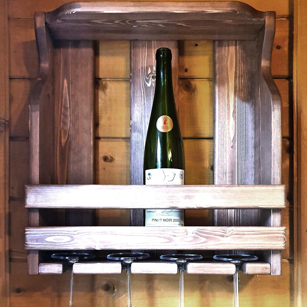 Настінна винна полиця "Сікагура" лофіра Миколаїв - фото 1