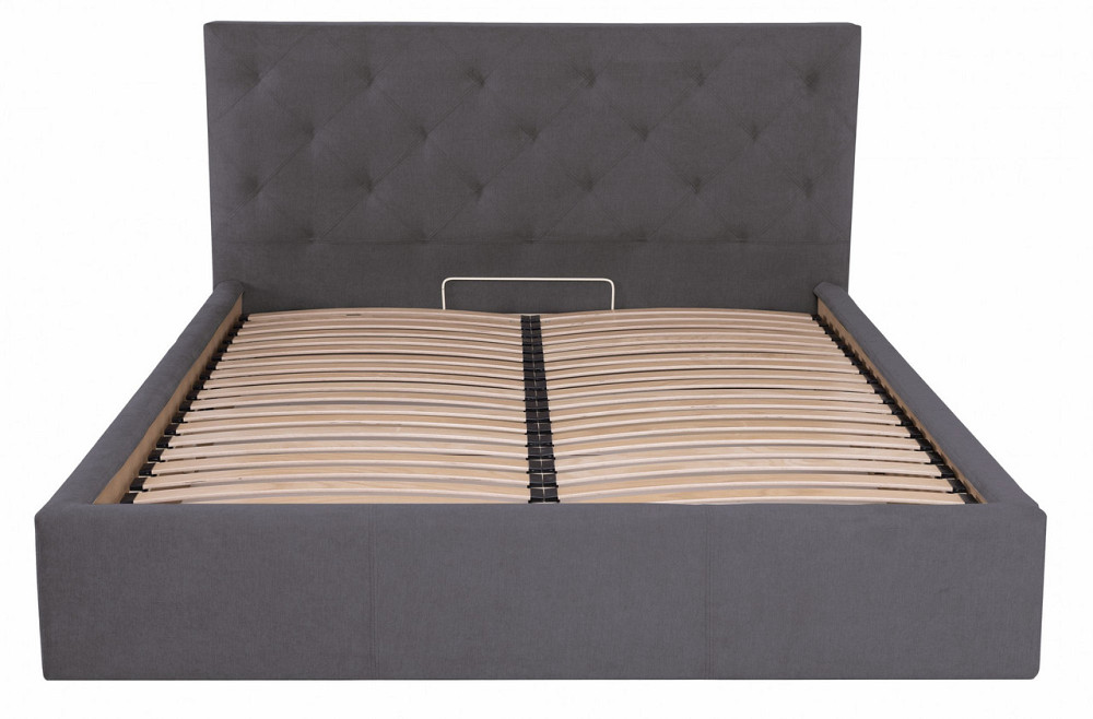 Ліжко Двоспальне Bristol Comfort 160 х 200 см Місті Dark Grey З підйомним механізмом та нішою для білизни Темно-сірий Дніпро - фото 7