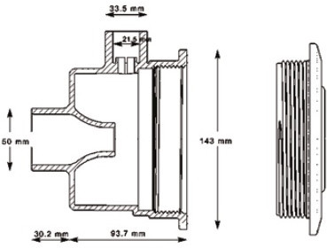 Форсунка гидромассажная Hayward TURBO-JET SP1450TE (15 м3/год, 50 мм) под бетон Киев - изображение 2