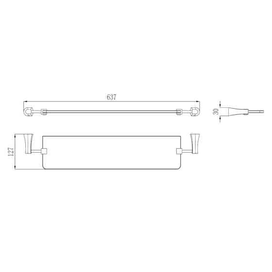 Полиця для ванни IMPRESE CUTHNA antiqua бронза Київ