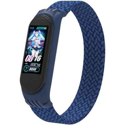 Ремінець до фітнес браслета Armorstandart Braided Solo Loop для Xiaomi Mi Band 4/5/6 Blue size M (ARM58764) Вінниця