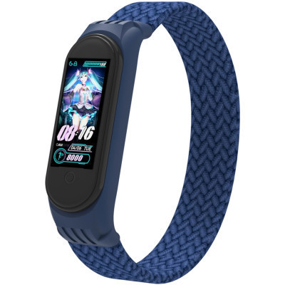 Ремінець до фітнес браслета Armorstandart Braided Solo Loop для Xiaomi Mi Band 4/5/6 Blue size M (ARM58764) Вінниця - фото 1