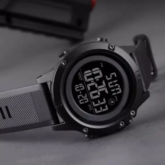 Мужские спортивные часы Skmei 1508 (Черные с черным) Винница