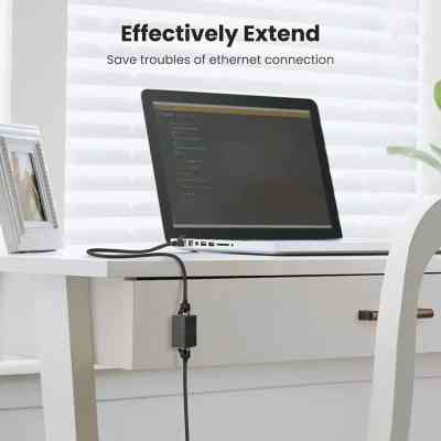 Зрощувач RJ-45 NW114 Ethernet Cable Extender Adapter Black Ugreen (20390) Вінниця