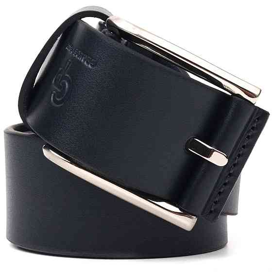 Идеальный ремень для мужчин из натуральной кожи Grande Pelle 21470 Синий Киев