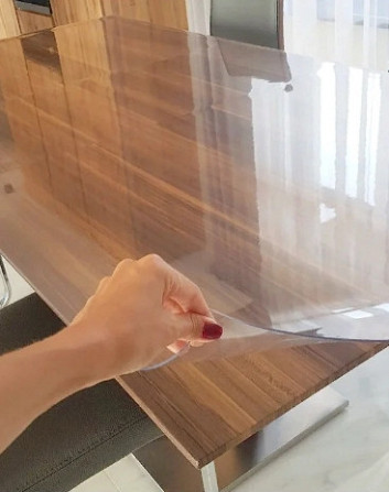 Мягкое стекло Прозрачная силиконовая скатерть на стол Soft Glass Защита для мебели 3.3х1.0 м Толщина Винница - изображение 1