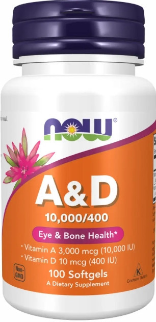 Витамин А и Д Now Foods A & D 10000/400 100 sgels Киев - изображение 1