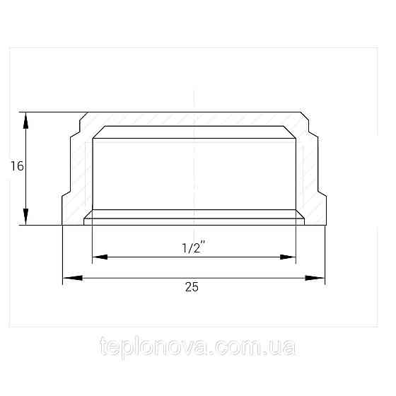 Заглушка 1/2″В никелированная под пломбу NC301P OPTIMUM Черновцы