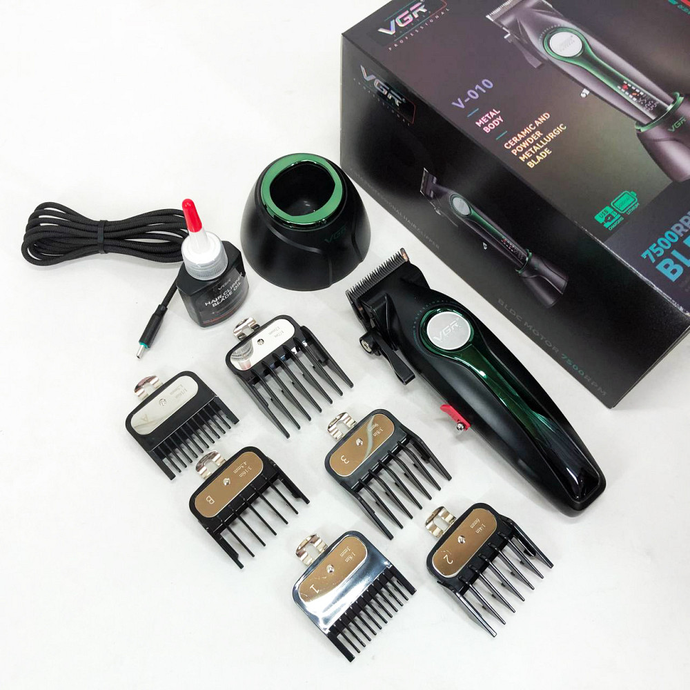 Набір машинок для стрижки, Професійний тример з насадками, Машинка для стрижки з потужним акумулятором QX-89 Львів - фото 1