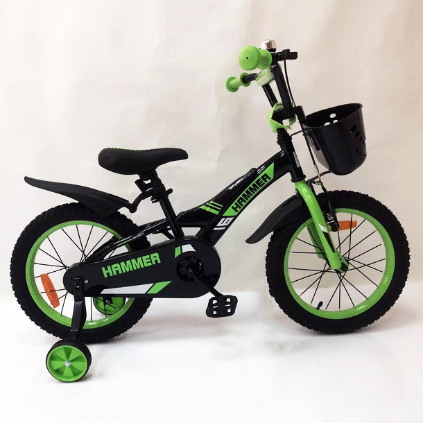 Дитячий велосипед з додатковими колесами Hammer, Двоколісний велосипед з додатковими колесами ON-19 Івано-Франківськ - фото 2