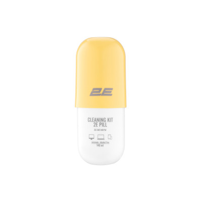 Спрей для очистки 2E PILL 140ml for office equipment +Microfibre 20 cm, white-yellow (2E-SK140YW) Винница - изображение 1