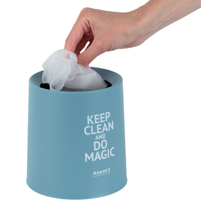 Кошик для паперів Axent Настільний контейнер для сміття, круглий, блакитний (2131-07-A) Вінниця - фото 4