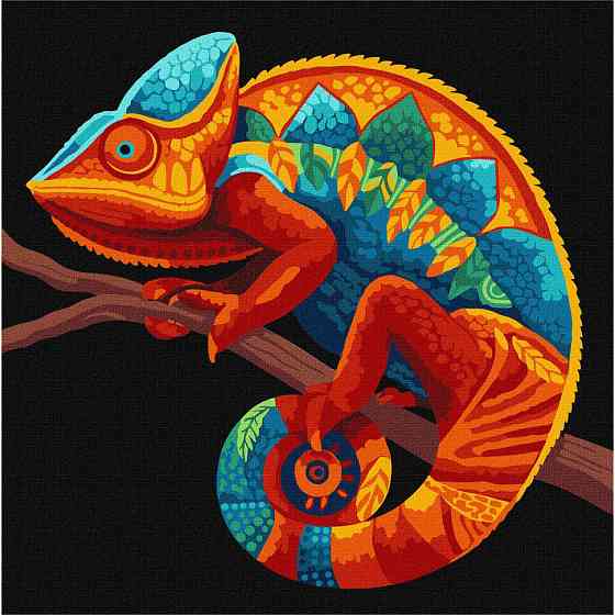 Картина за номерами "Темний хамелеон" KHO6835, 30х30 см Вінниця