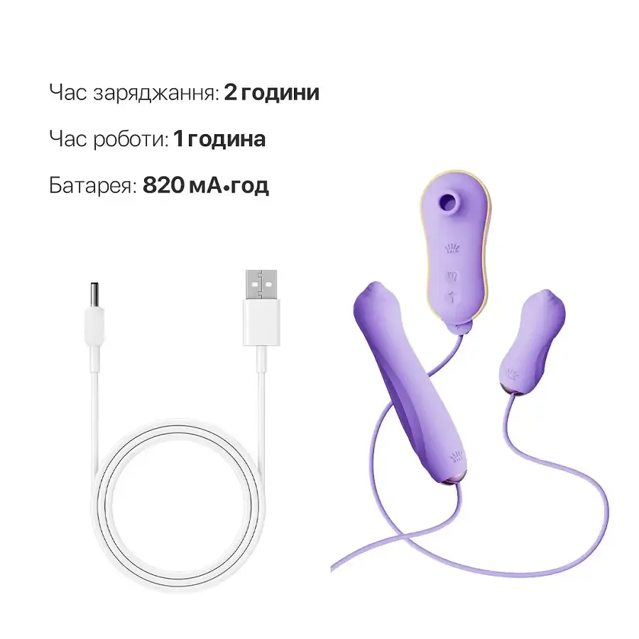 Набор 3в1 Zalo – UNICORN Set Violet, виброяйцо, пульсатор, вакуумный стимулятор Львов - изображение 6