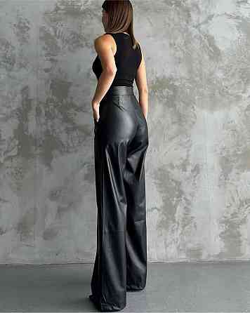 Женские стильные брюки-палаццо из эко-кожи 46/48 Одесса