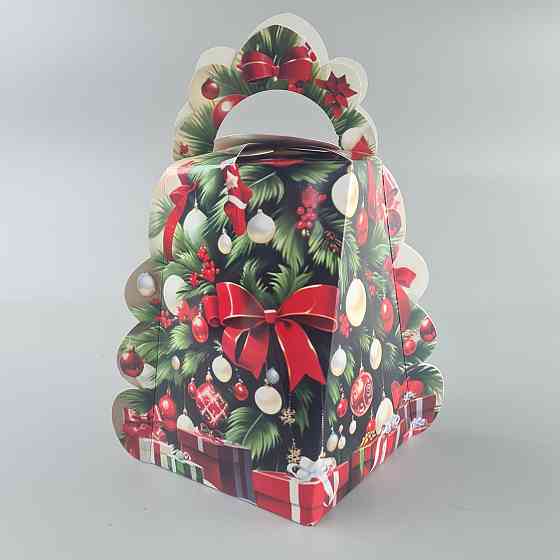 Новогодняя подарочная картонная упаковка для конфет (1000грм) №224 