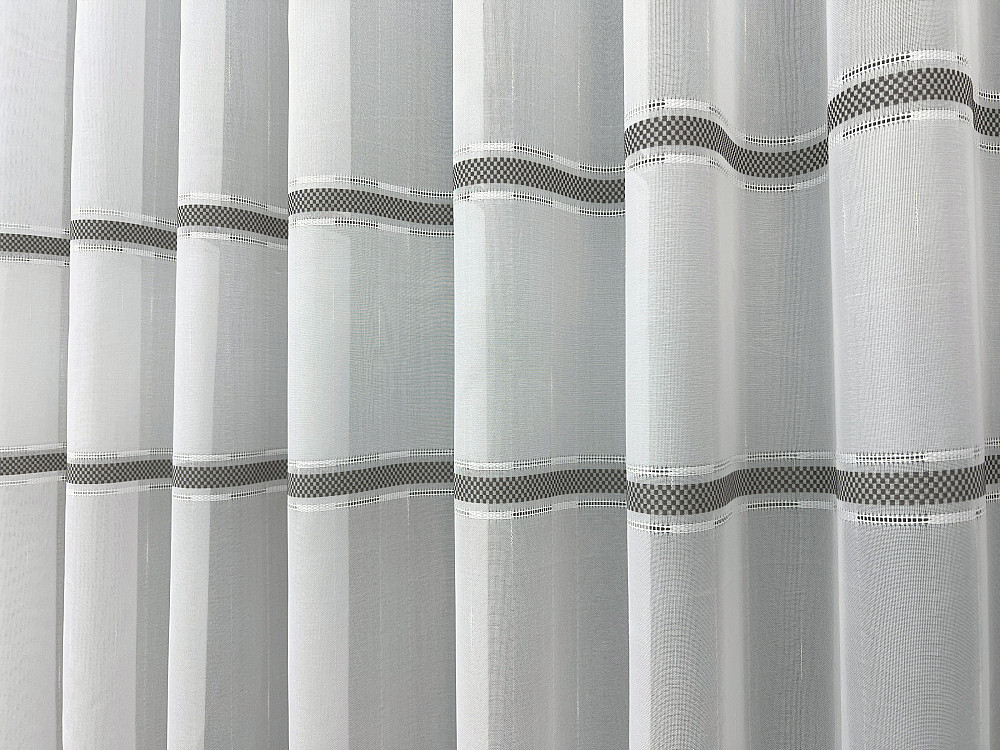 Тюль VR-Textil 2081т Мережка Льон Молочний з сірим 400х270 см (42-1294) Київ - фото 7