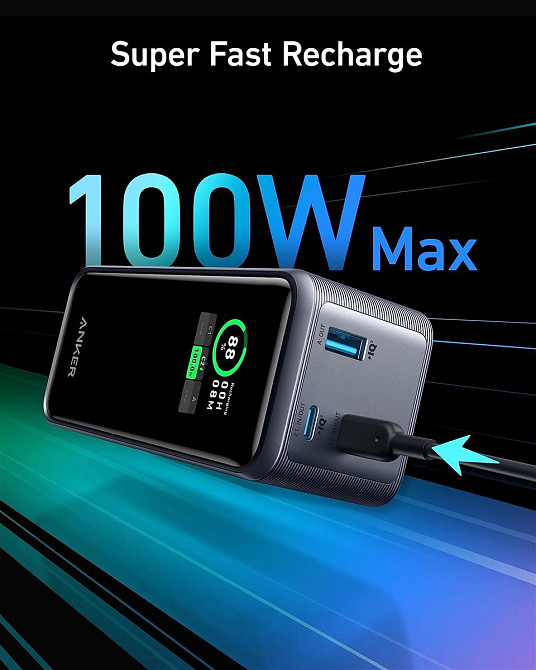 Універсальна мобільна батарея Anker Prime 20000 mAh 200 W Black (A1336011) ( 17330 ) Харьков - изображение 16