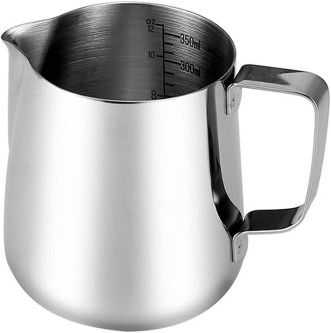Молочник для спінювання молока пітчер з нержавіючої сталі, 350 мл, піноутворювач для еспресо-капучино, латте Кам'янець-Подільський - фото 5