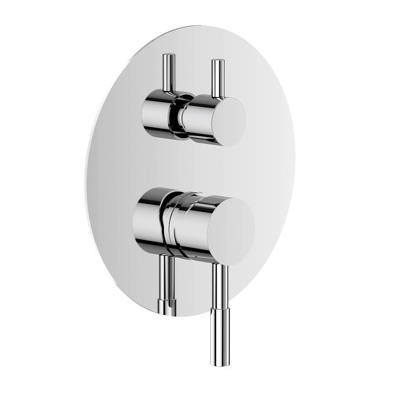 Смеситель скрытого монтажа VOLLE CRUZE cromo на 2 потребителя хром Киев - изображение 1