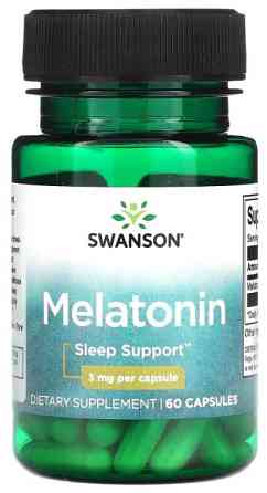 Мелатонін Swanson Melatonin 3 mg 60 caps Київ