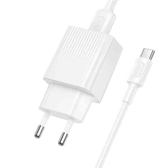 Мережевий зарядний пристрій з кабелем BOROFONE BAS71A Source single-port charger set(Type-C) White Одеса