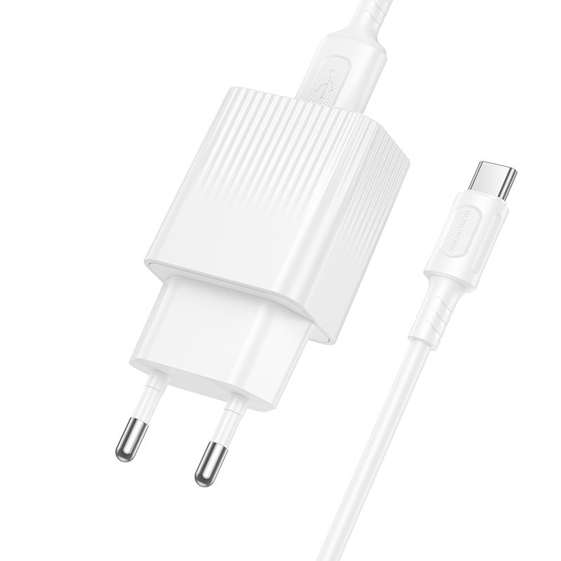 Мережевий зарядний пристрій з кабелем BOROFONE BAS71A Source single-port charger set(Type-C) White Одеса - фото 3